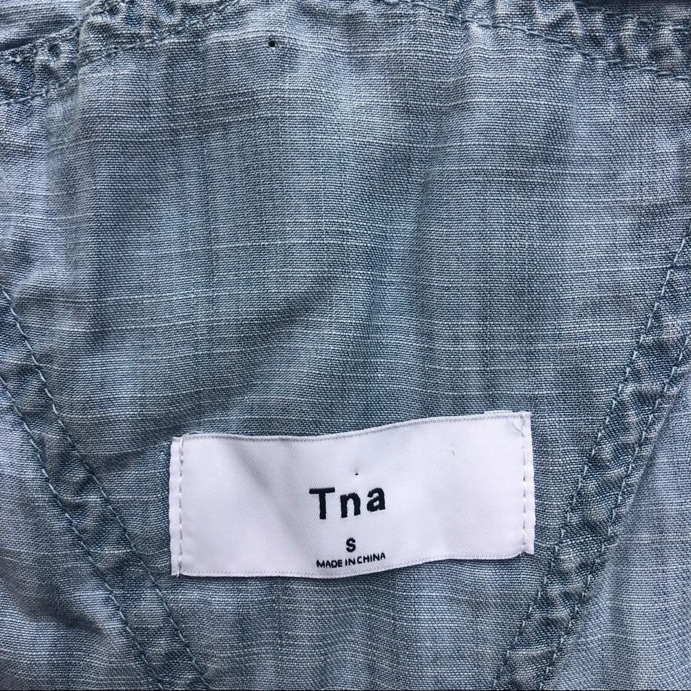 TNA Chambray Shortalls Size Small